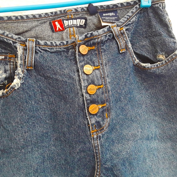 Vintage BONGO embellished funky jeans SZ 9 (T-361 - Picture 3 of 4